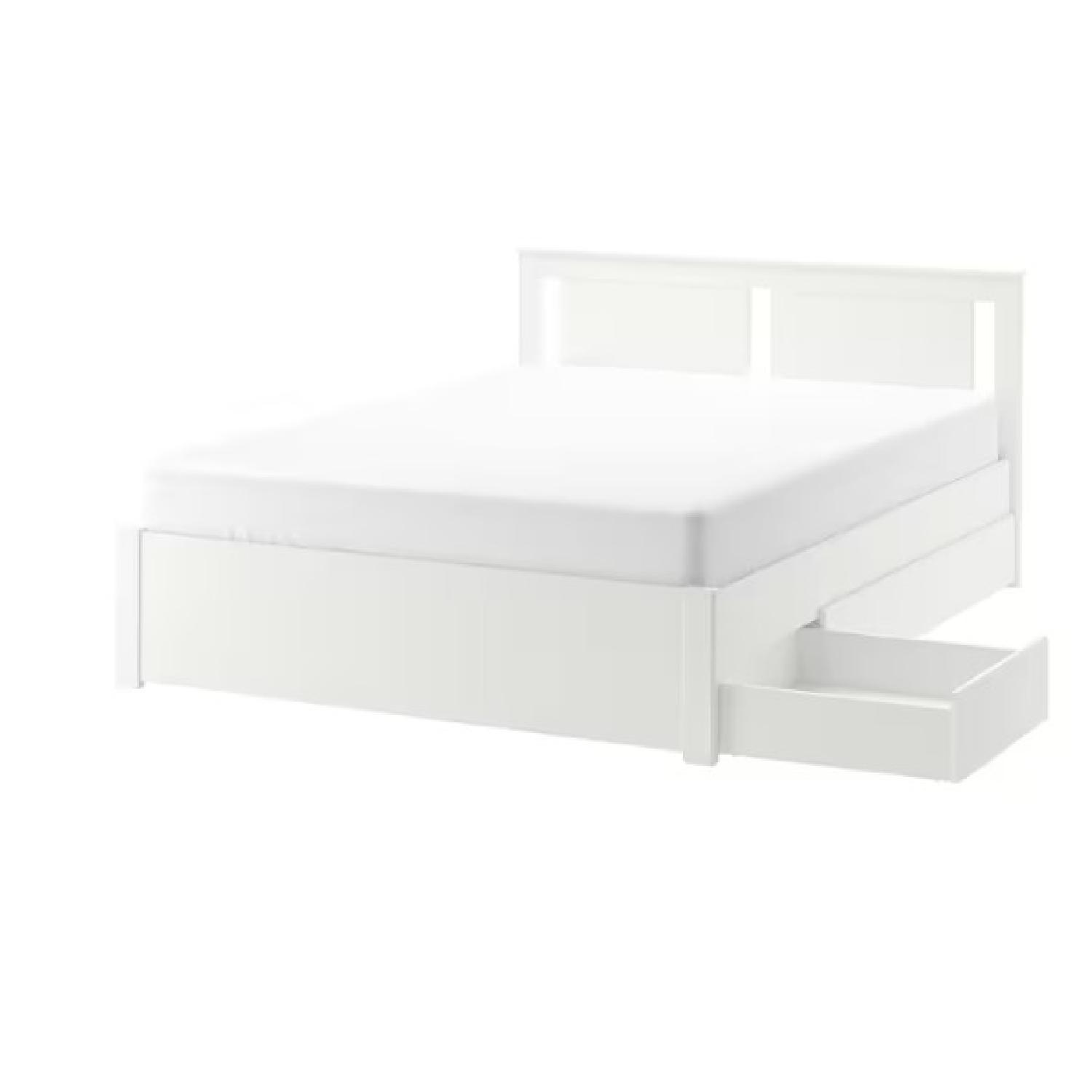IKEA Queen size Bed Frame with 4 Storage box - image-6