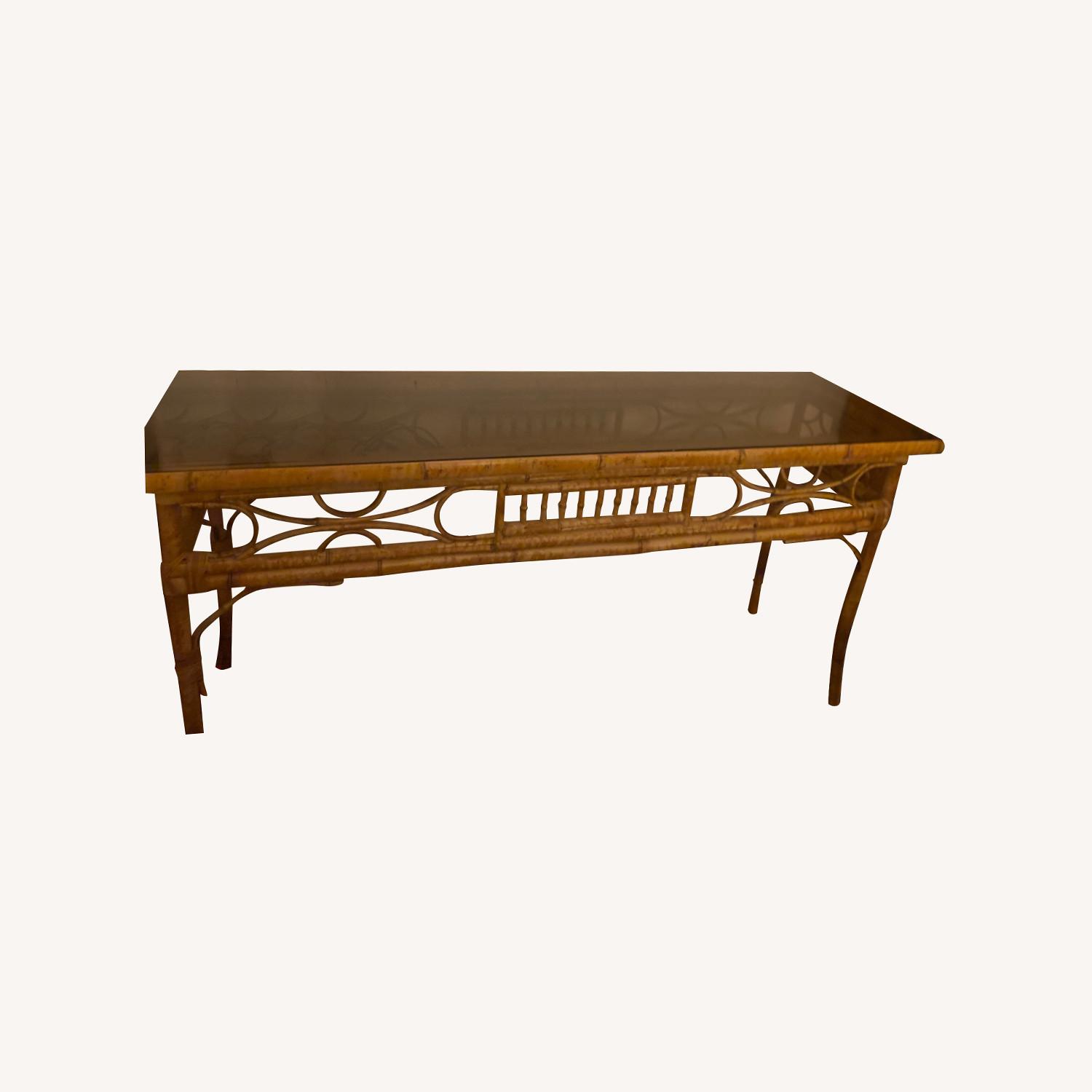 Wicker Console Table - image-0