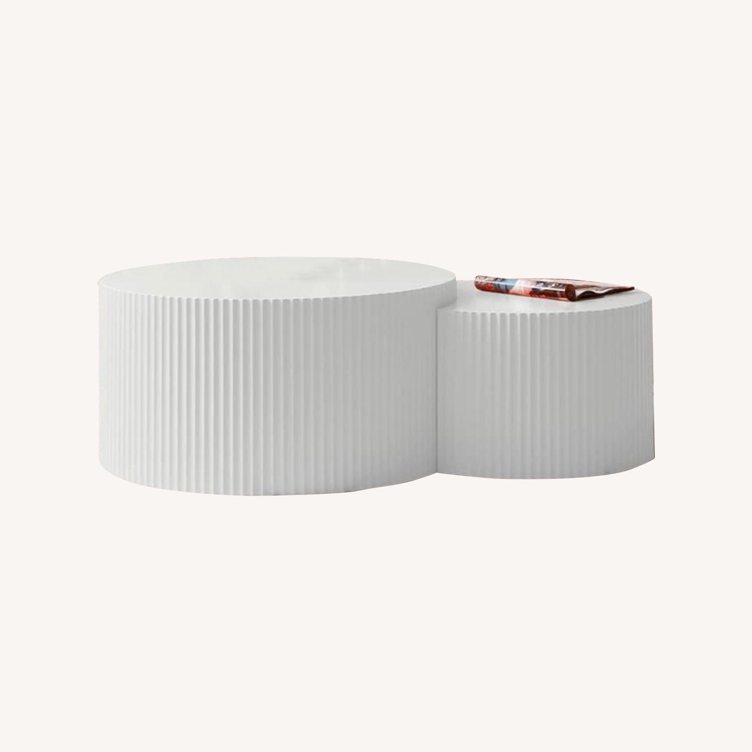 Nesting Coffee Tables, Matte White - image-0