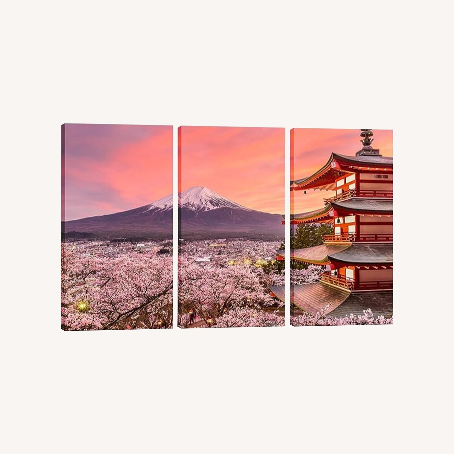 真作　富士山　赤富士Mt.Fuji 額装Japanese painting Yahoo!オークション - 赤富士 富士山 立体画 絵画 日本画 額装