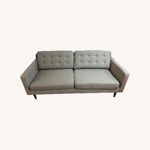 West Elm Jackson Sectional Couch in Marled Microfiber Heather Gray