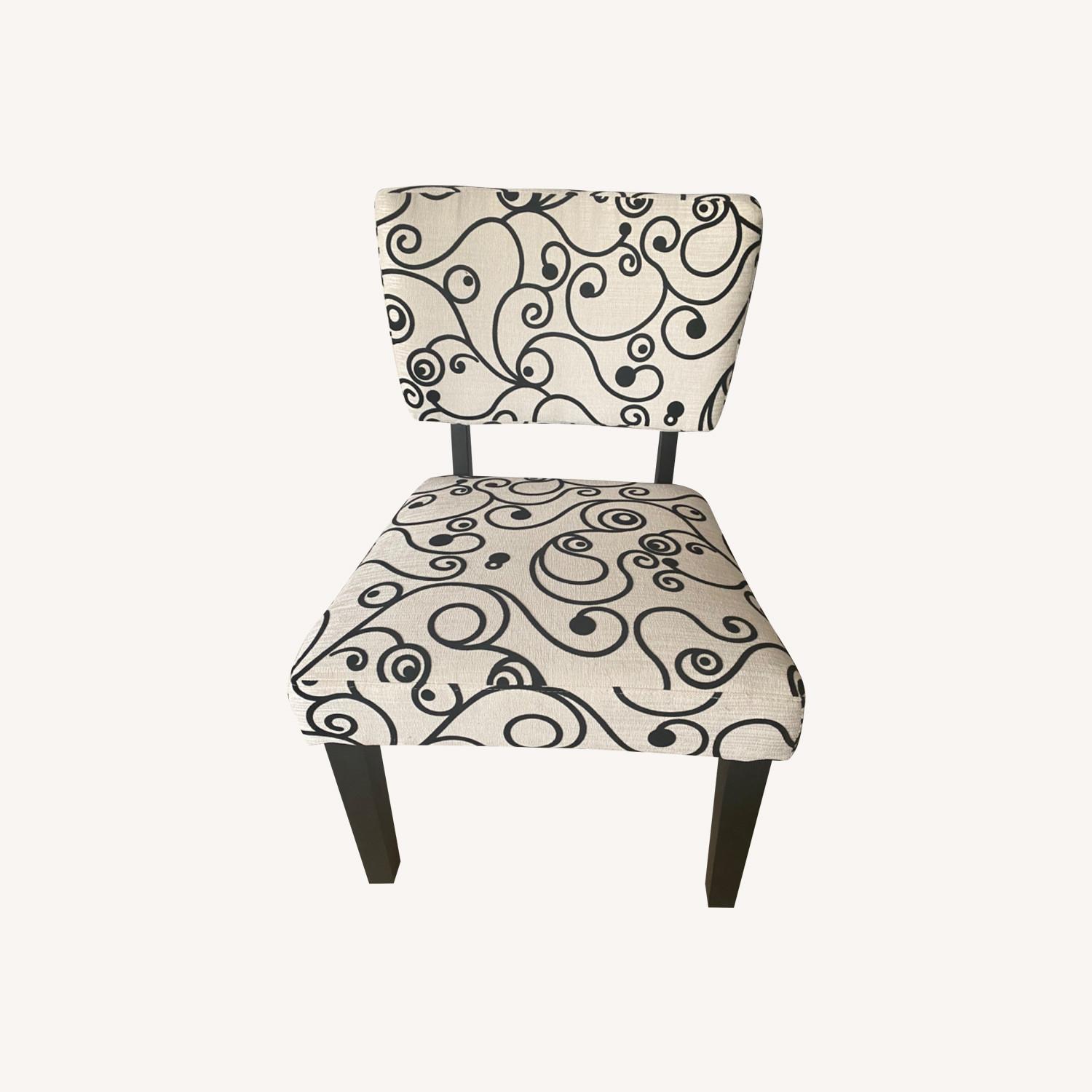 Rue La La Black/White Swirl Accent Chair