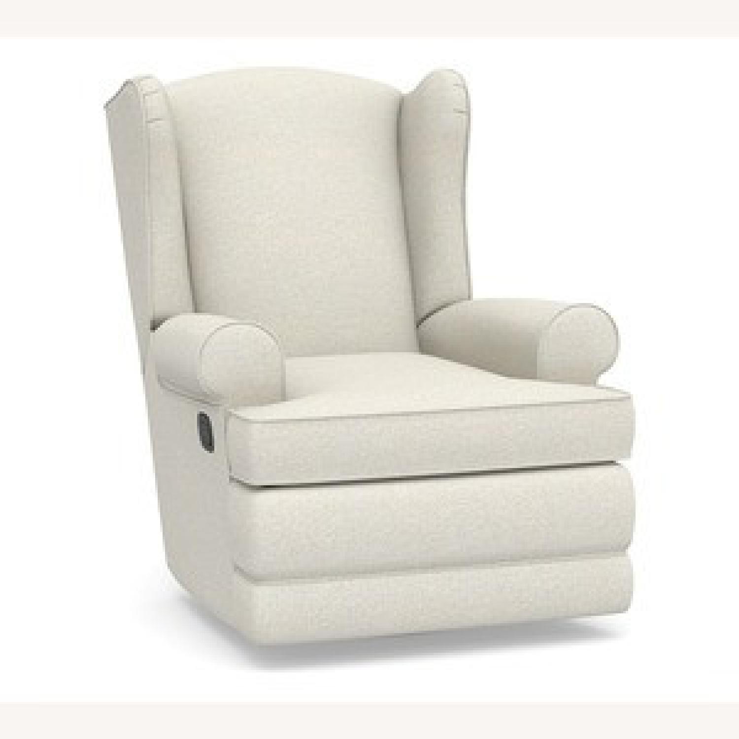 Pottery Barn Manual Wingback Glider & Recliner AptDeco
