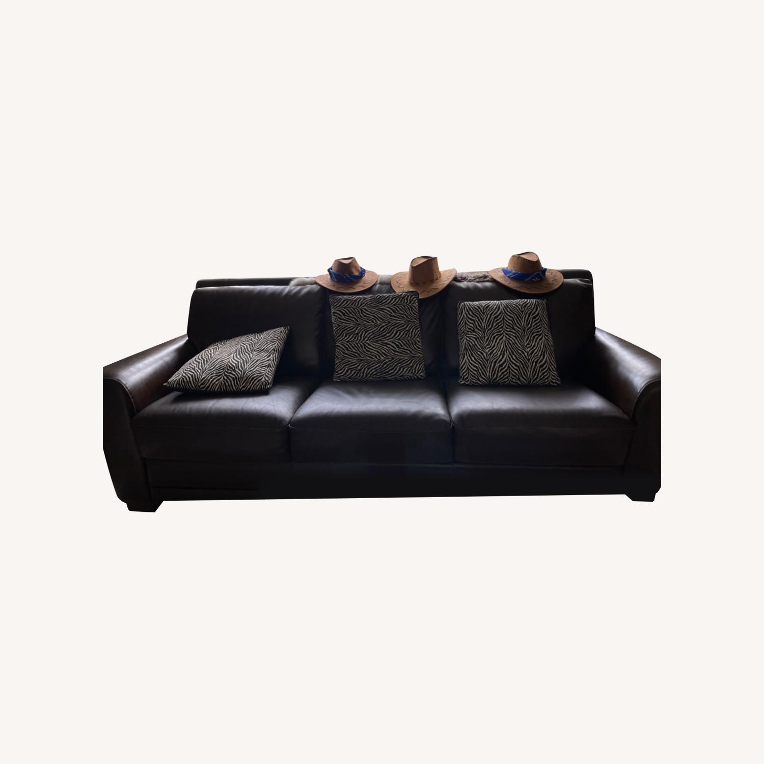 Italian Leather Nicoletti Sofa - image-0