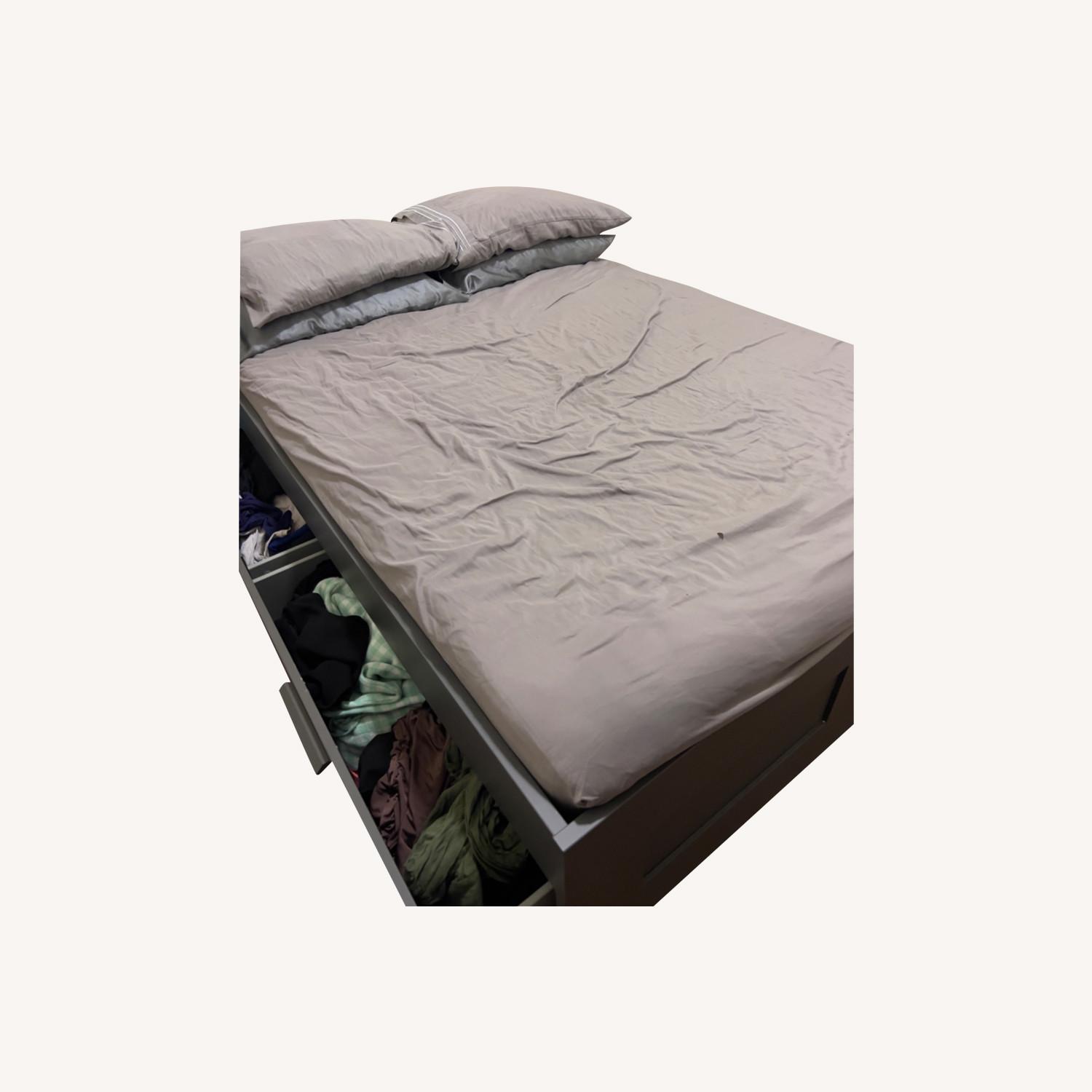 IKEA BRIMNES Bed Frame with Storage Full - image-0