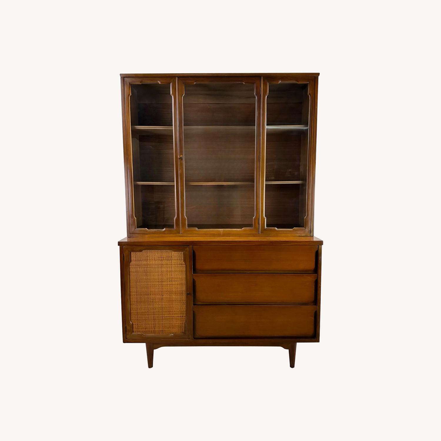 Mid-Century Sideboard With China Cabinet - image-0