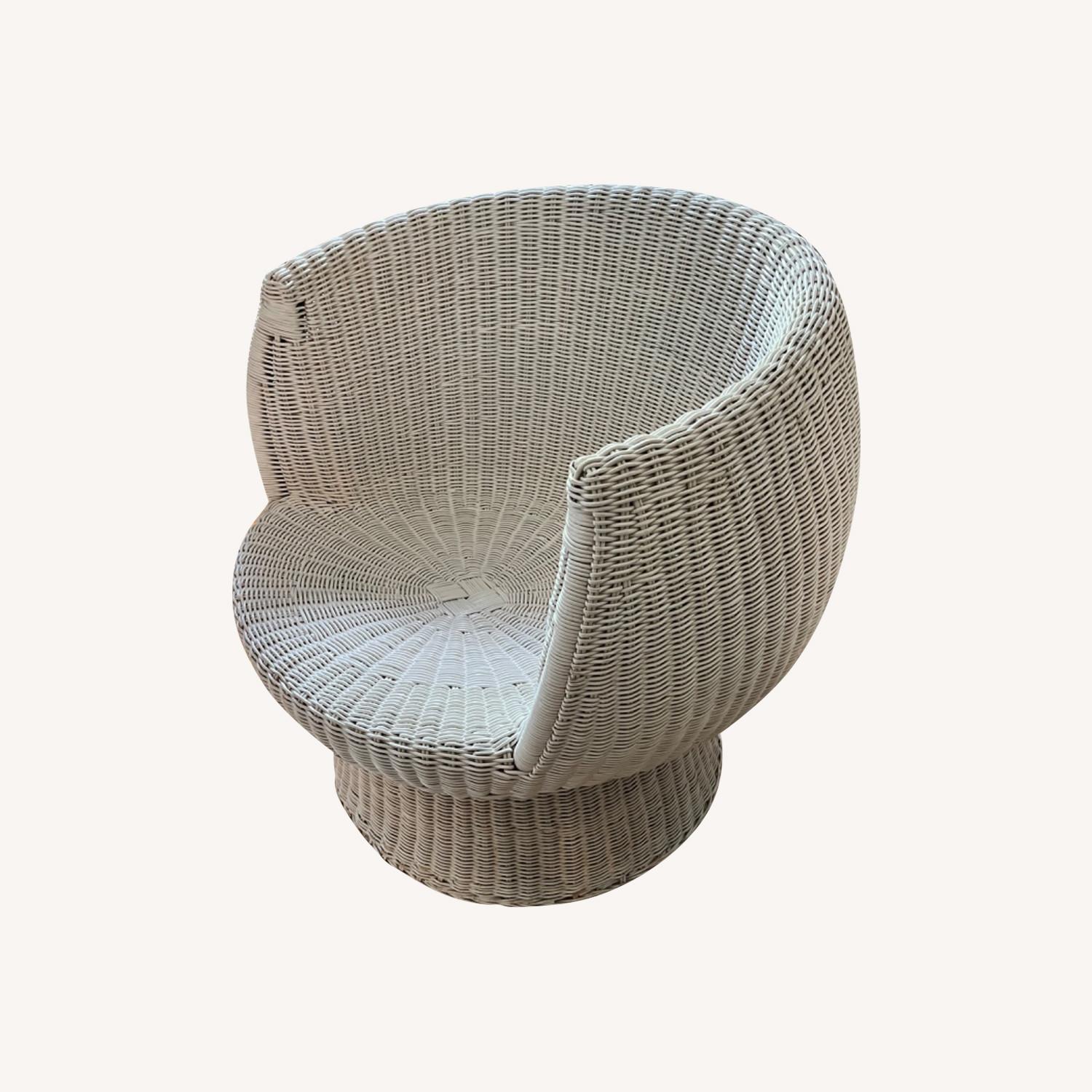 60s Vintage Wicker Pod Chair - image-0