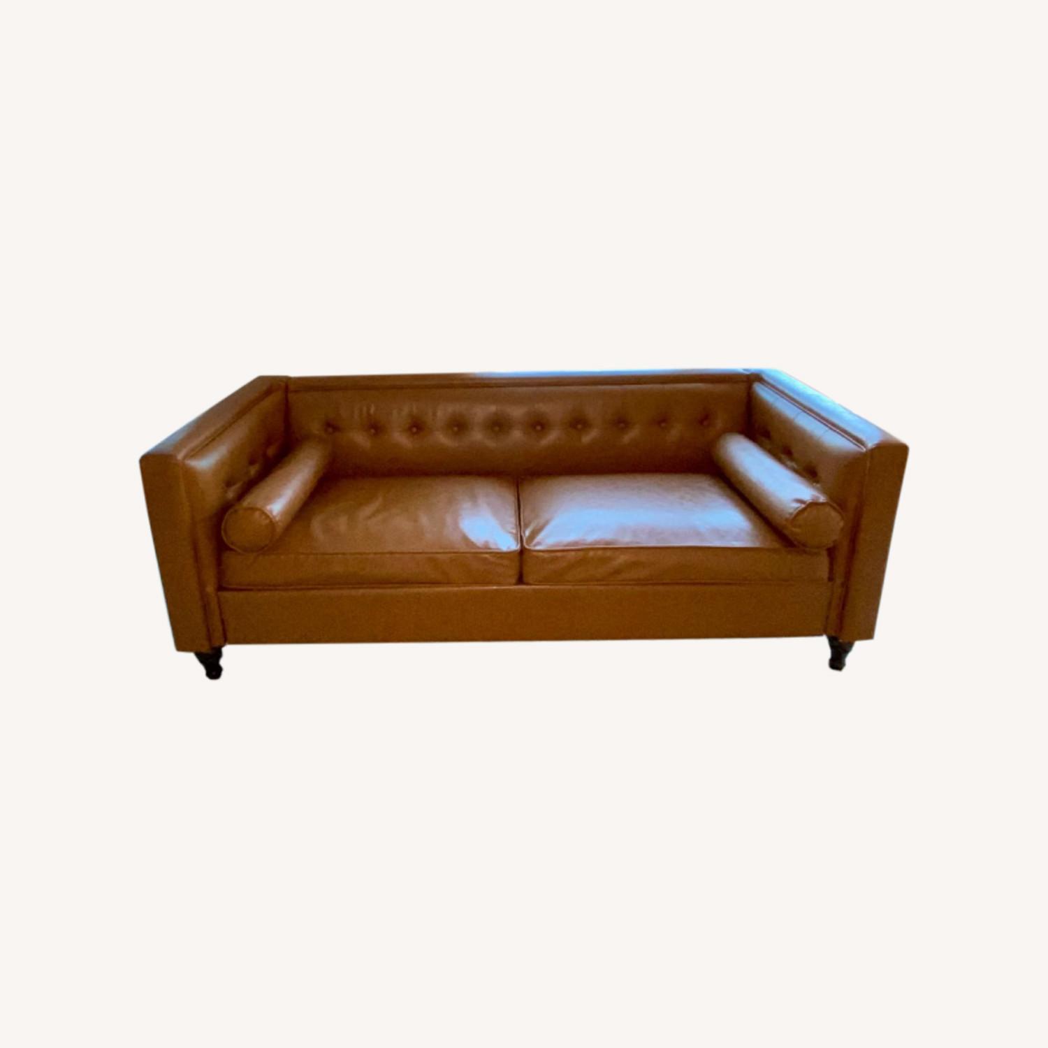 Faux Leather Sofa - image-0