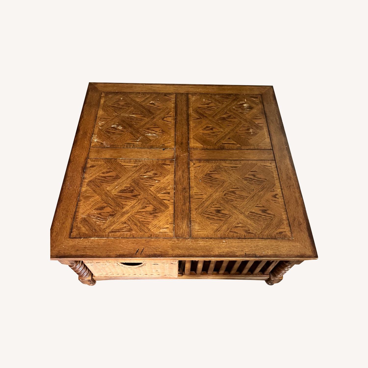 Solid Oak Coffee Table - image-0