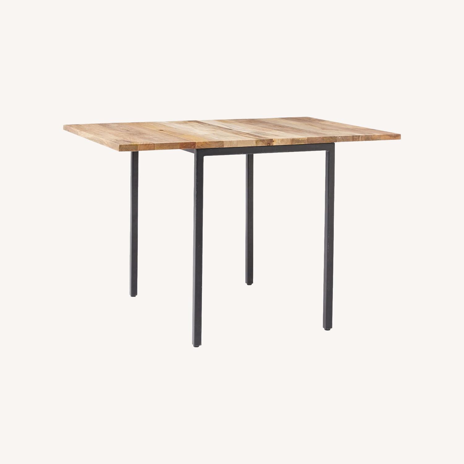 West Elm Box Frame Drop Leaf Expandable Table - AptDeco