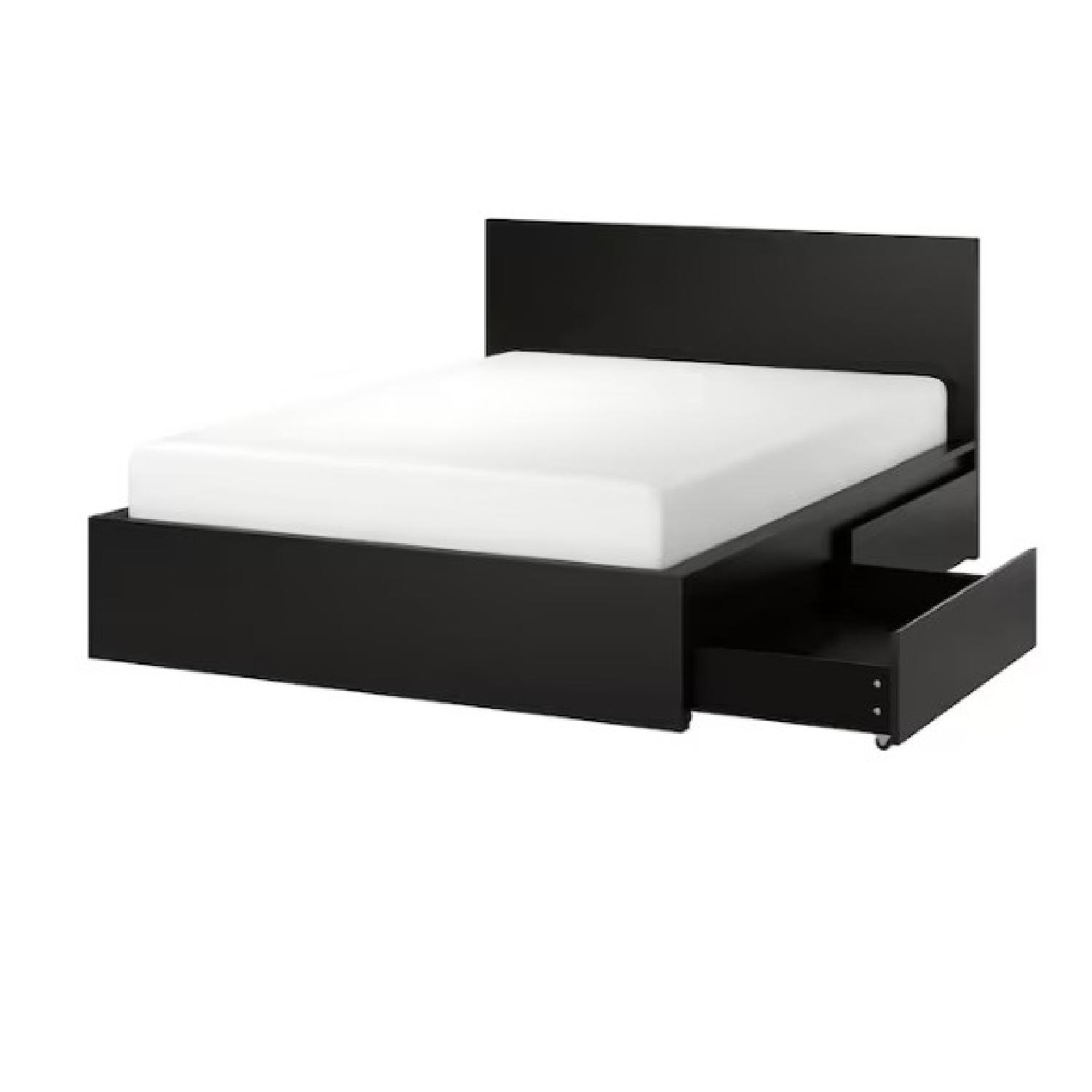 IKEA Malm Full size Bedframe with Storage Drawers - image-4