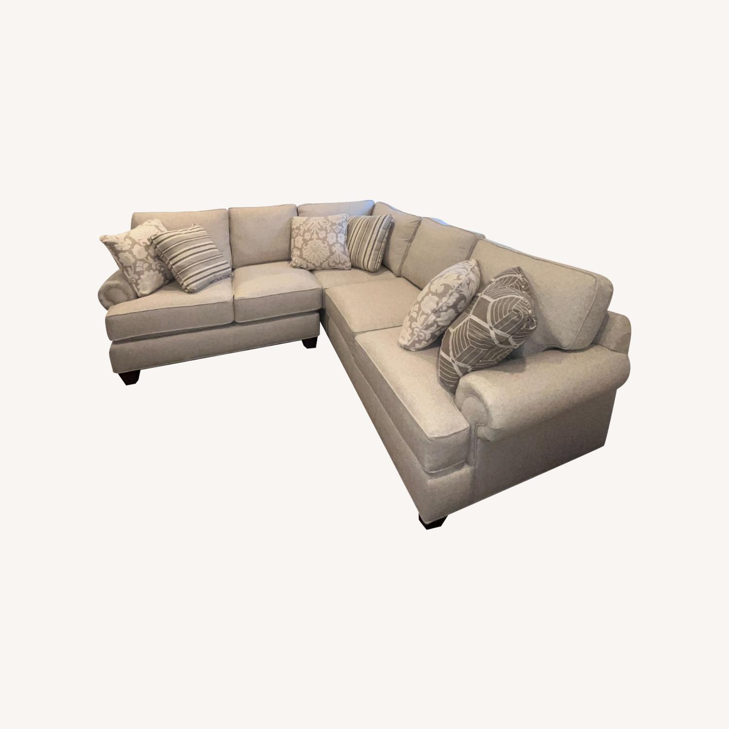 New L Shaped Sectional Beige - image-0