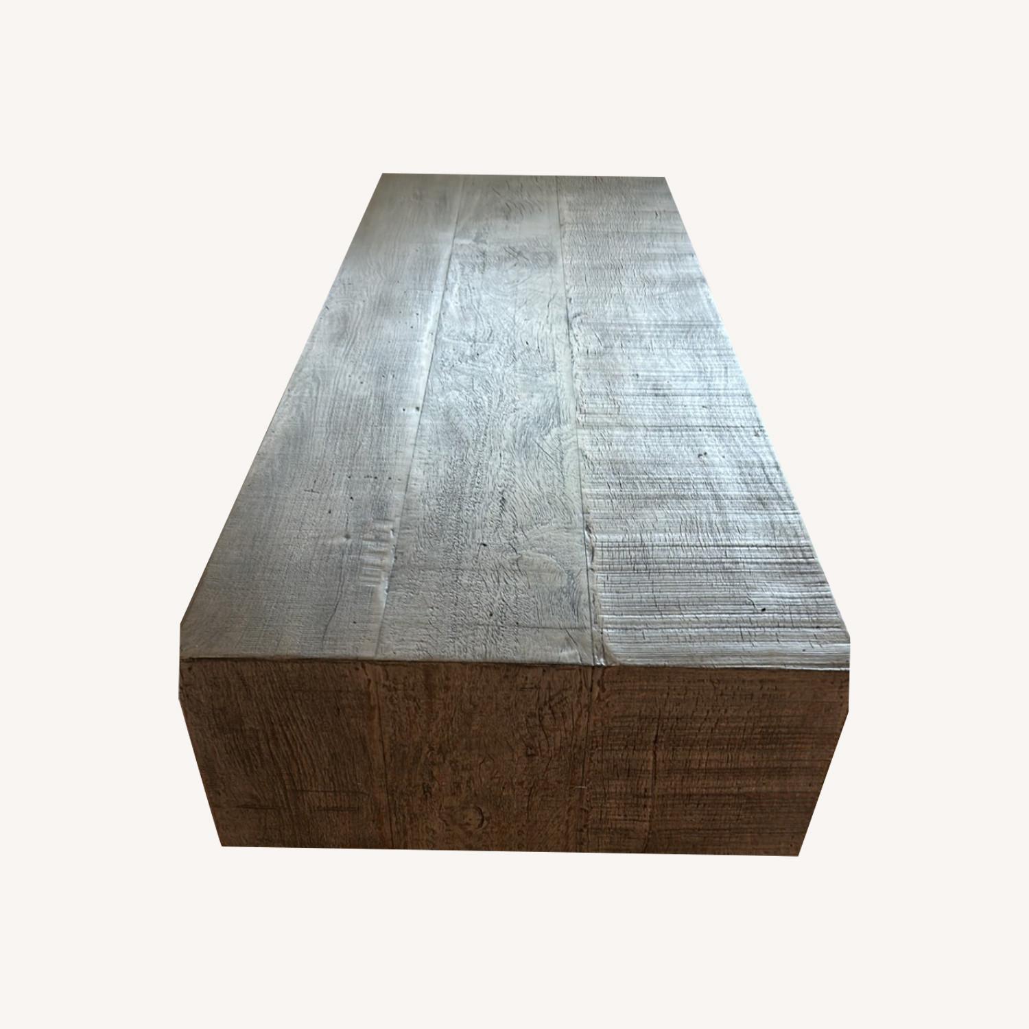 Restoration Hardware Solid Wood Coffee Table AptDeco