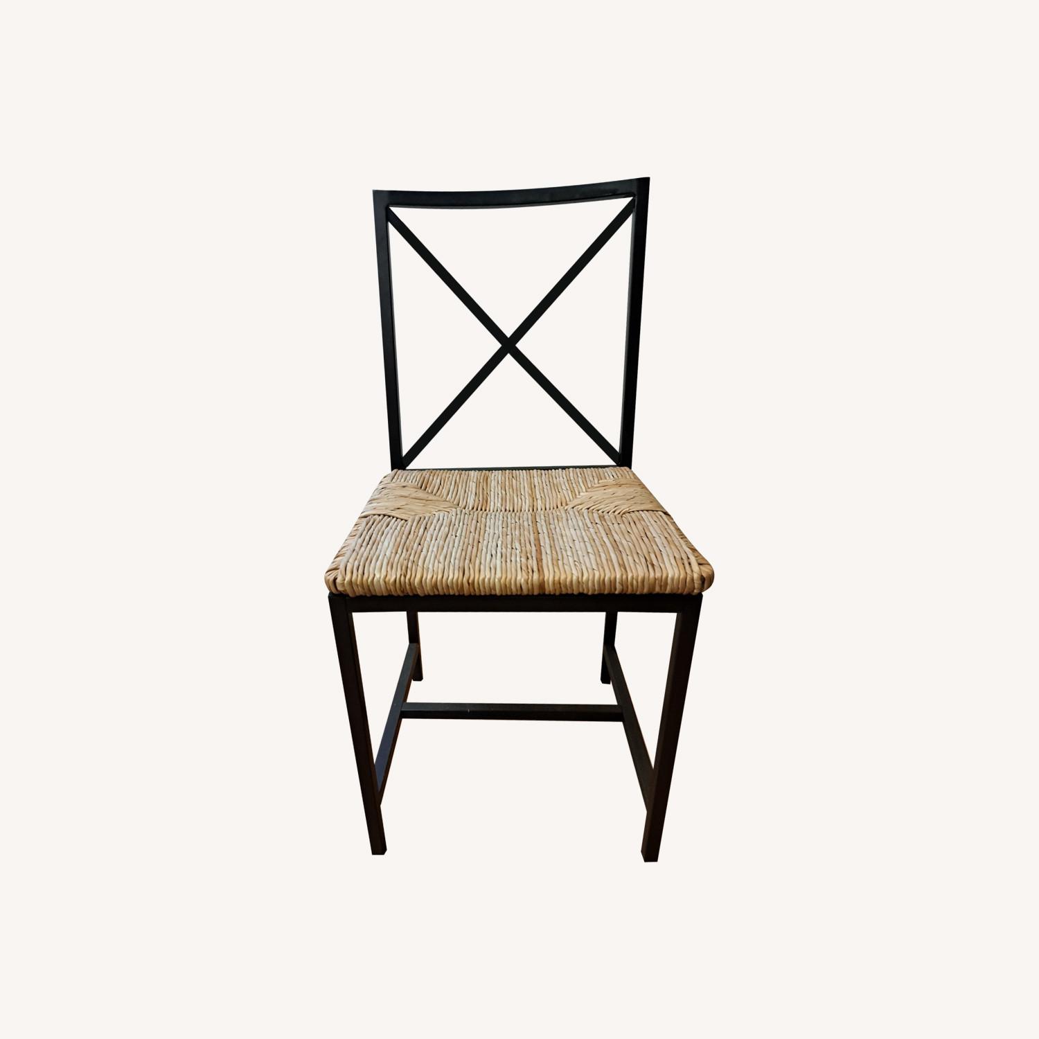 IKEA Black Metal & Glass Dining Table & 4 Chairs - image-6