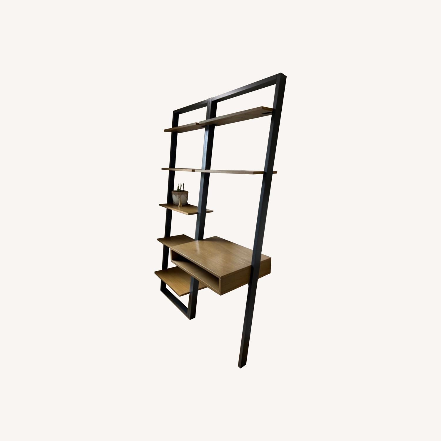 West Elm Leaning Desk and Bookcase AptDeco