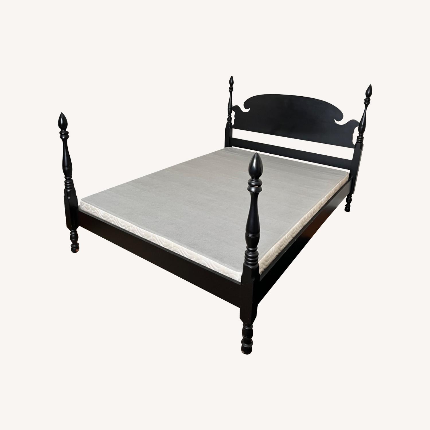 Antique Solid Wood 4 Poster Bed - image-0