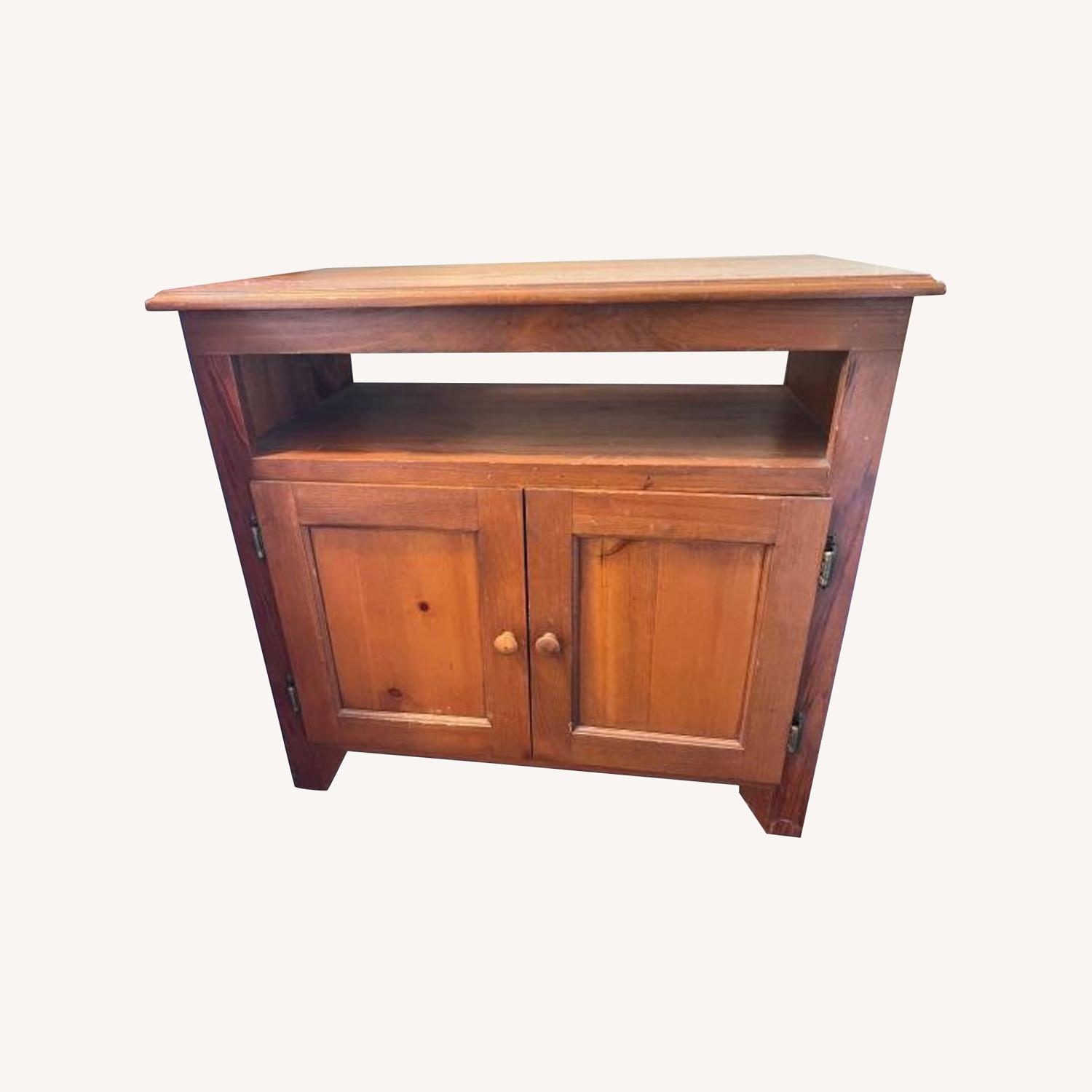 This End Up Hard Wood Side Table with Storage Space - image-0