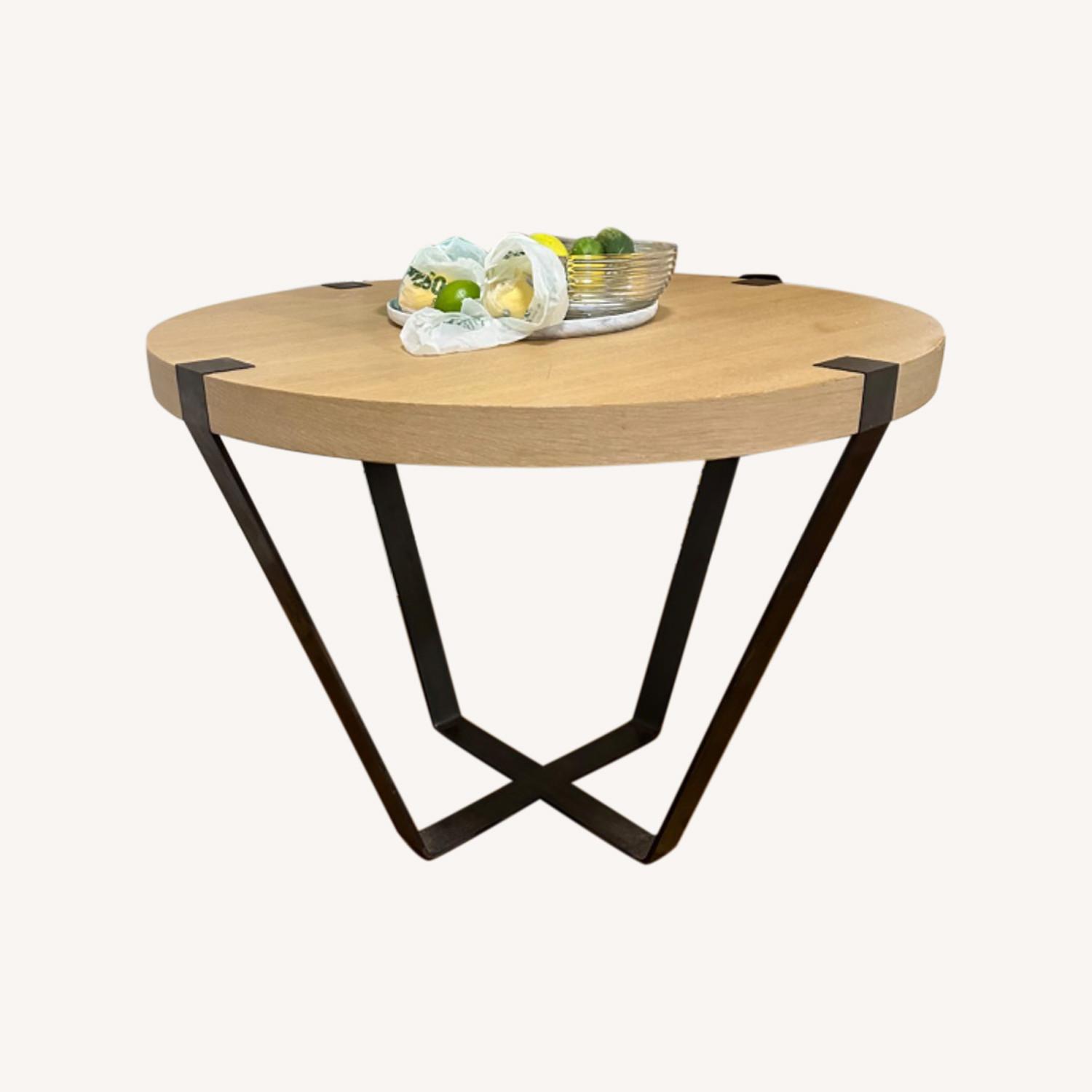 Circle Table with Brass Legs - image-0