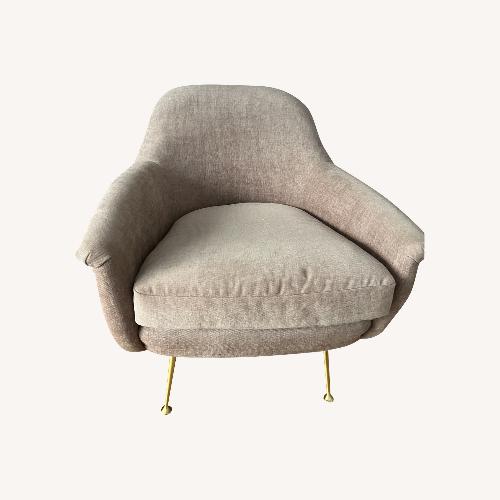 Used West Elm Mauve, Deluxe Velvet Phoebe Chair for sale on AptDeco