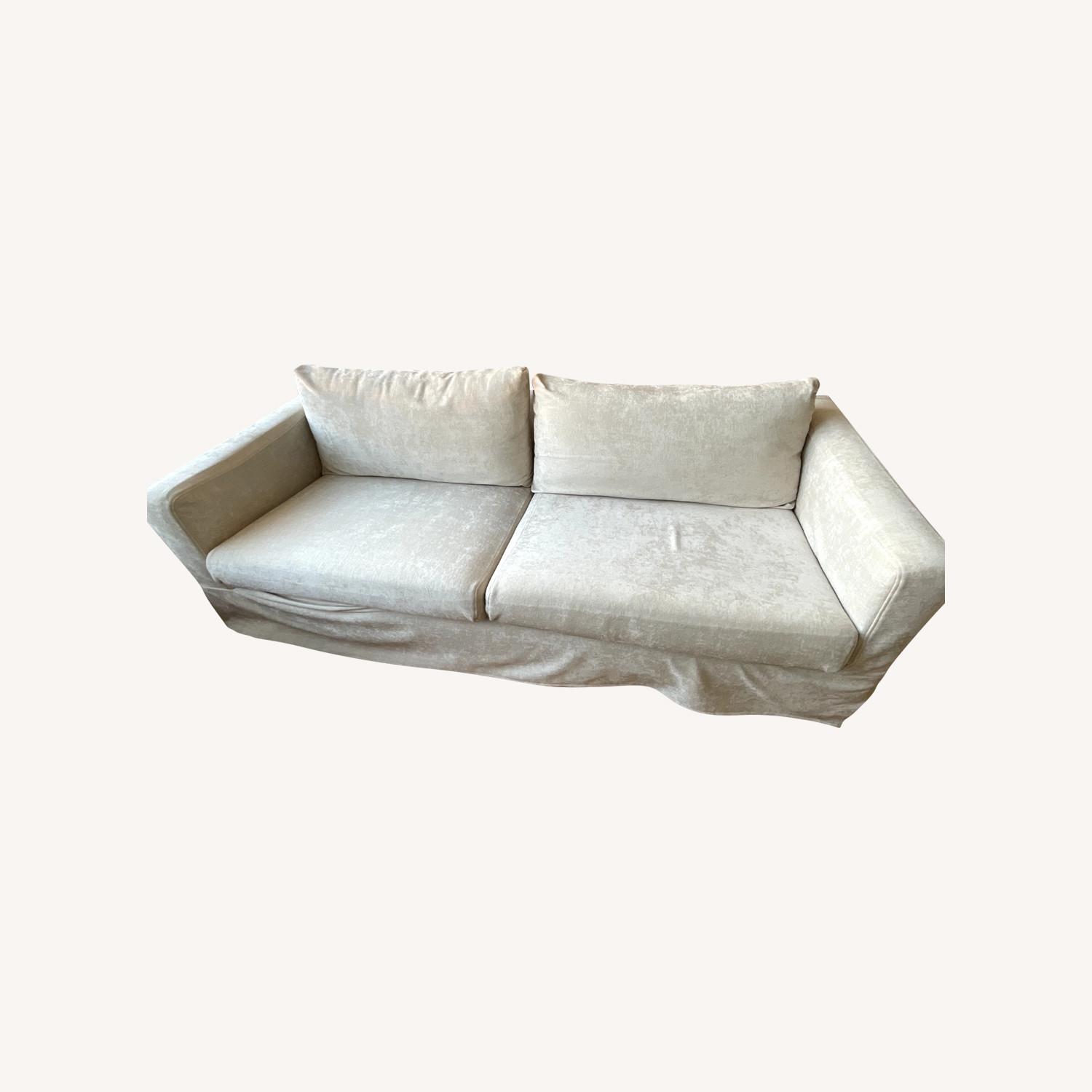 IKEA Karlstad 3 Seater Sofa Gray White AptDeco