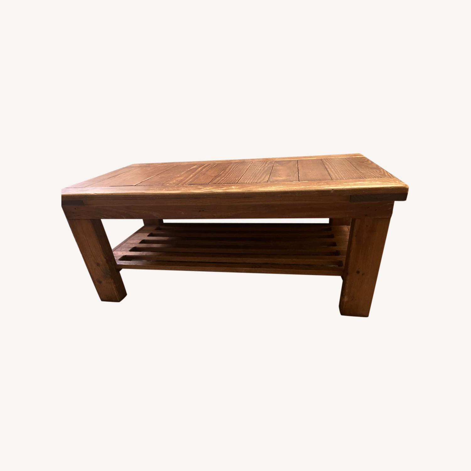 Vintage Wood Coffee Table - image-0