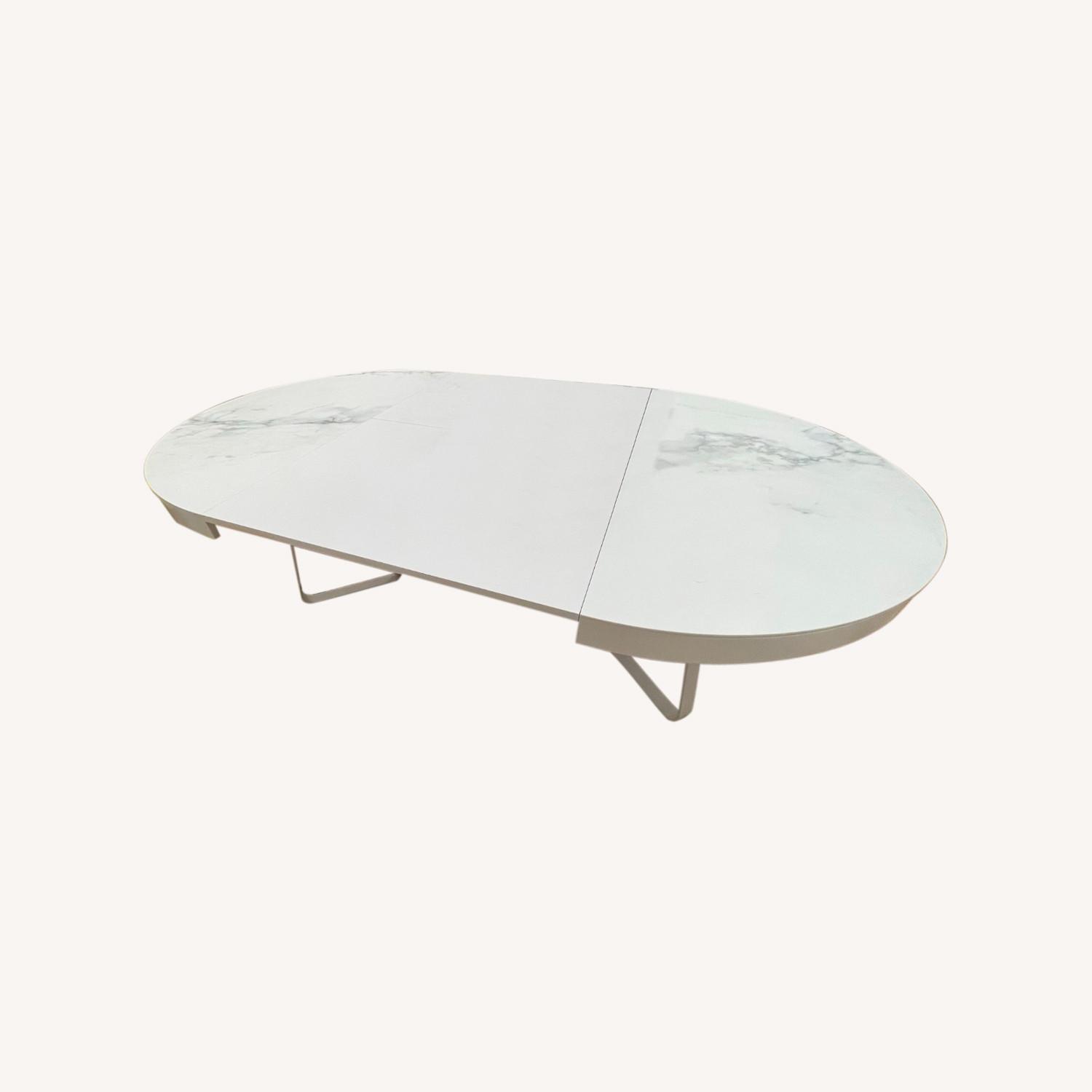 B&B Italia Carrara White Marble Dining Table - AptDeco