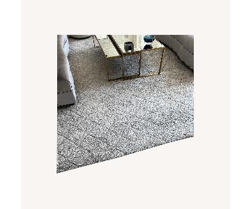 Restoration Hardware Raised Diamond Rug Silver - AptDeco