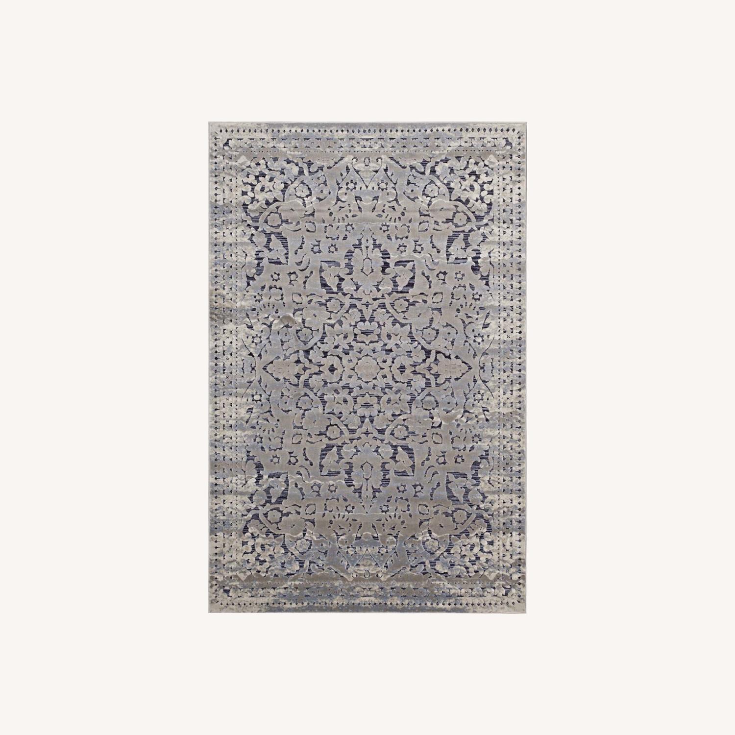Multi Patterned Dark Unique Modern Rug - image-0