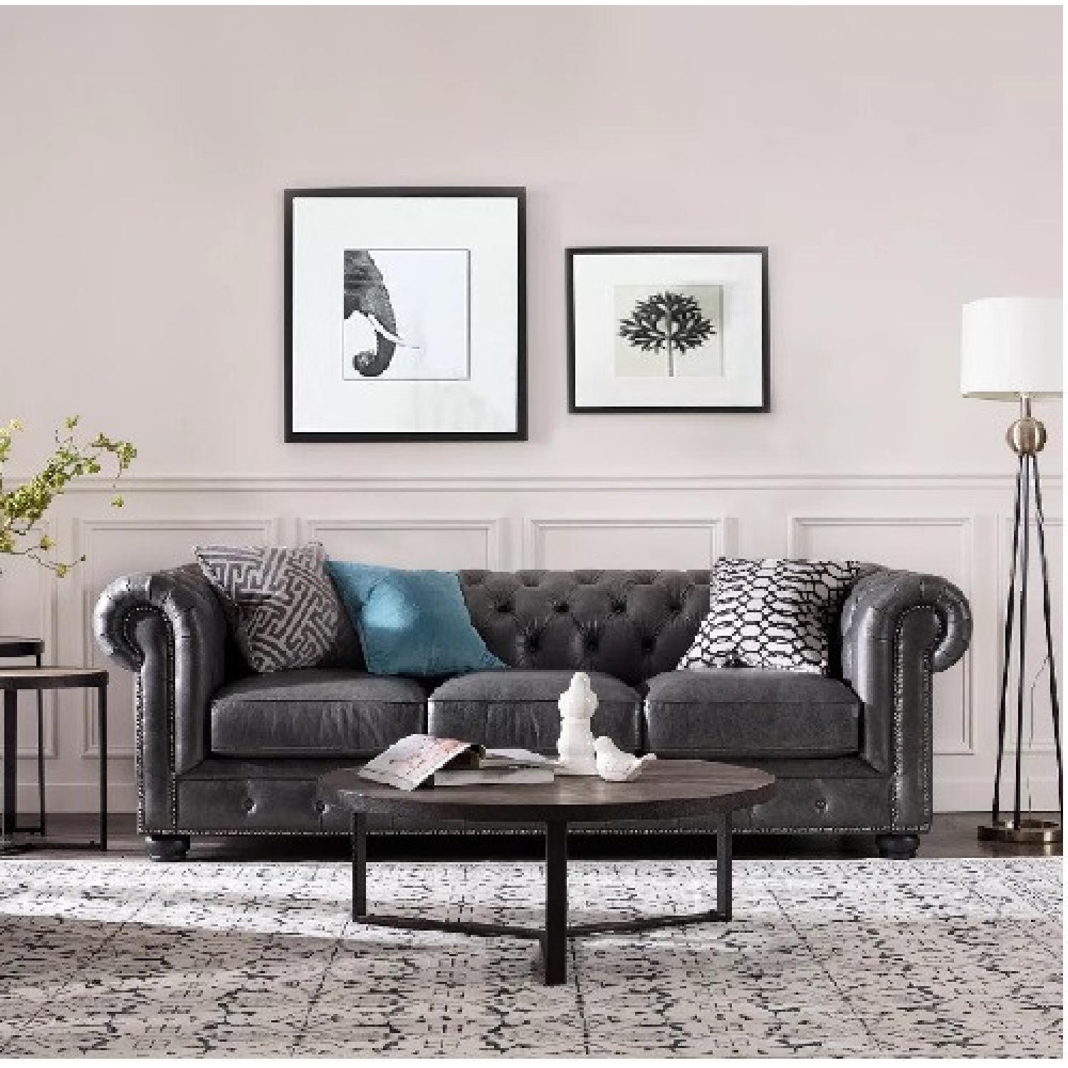 Macy's Italian Leather Sofa - image-6