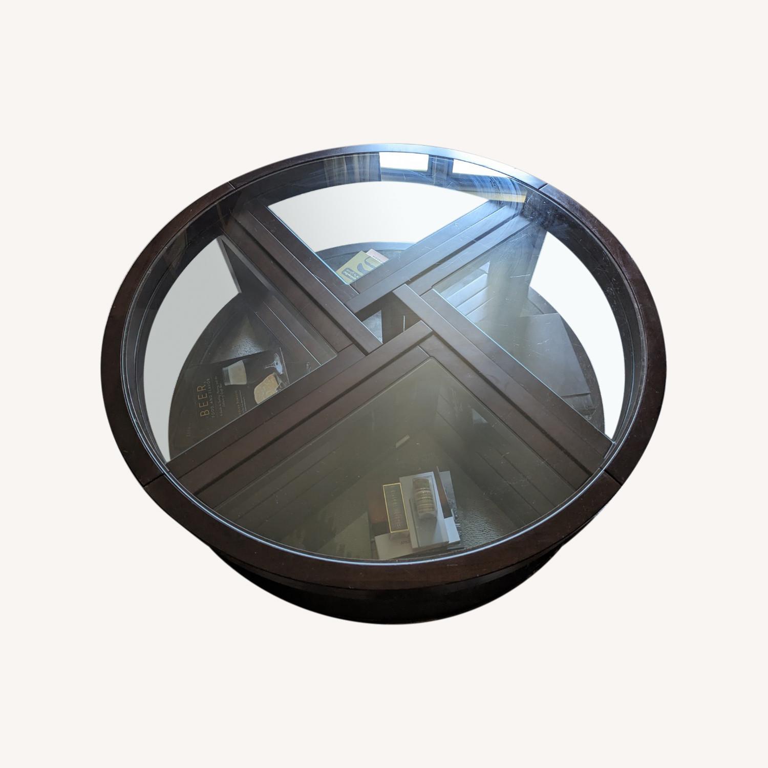 Calligaris 5 Piece Wood Glass Coffee Table - image-0