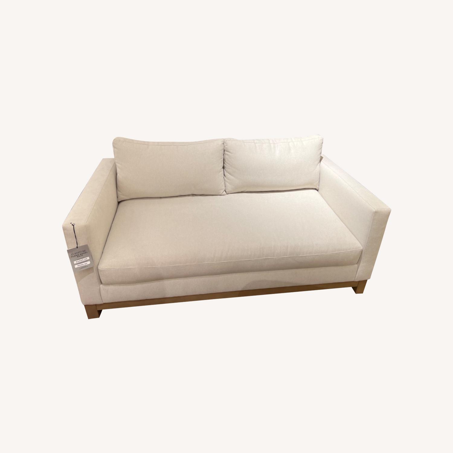 Pottery Barn Jake Upholstered Loveseat AptDeco