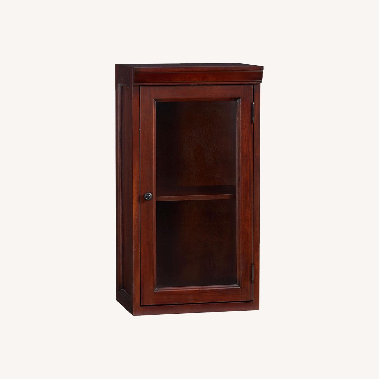 Pottery Barn Bar Hutch with Glass Door - image-0