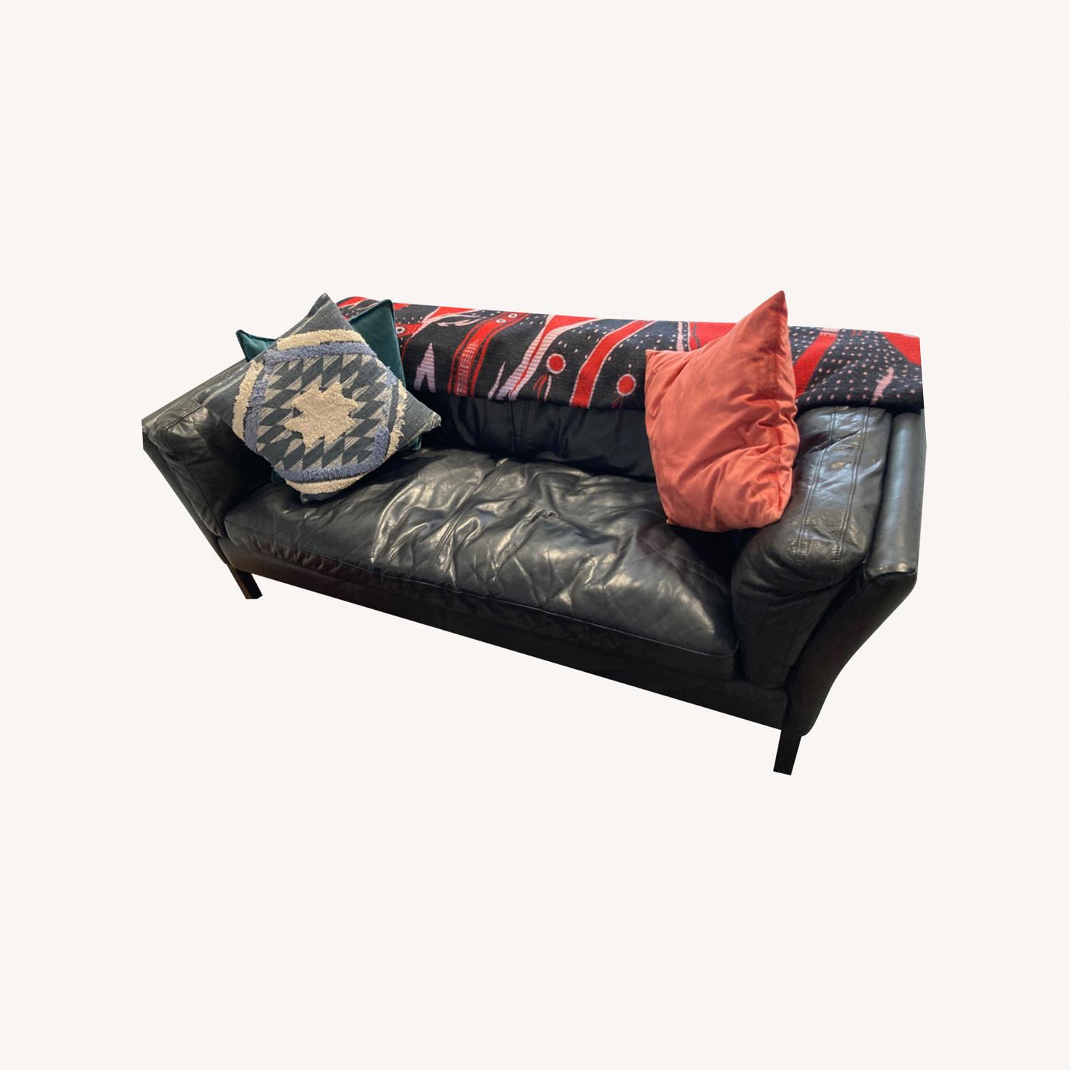 Restoration Hardware 6ft Leather Couch - image-0