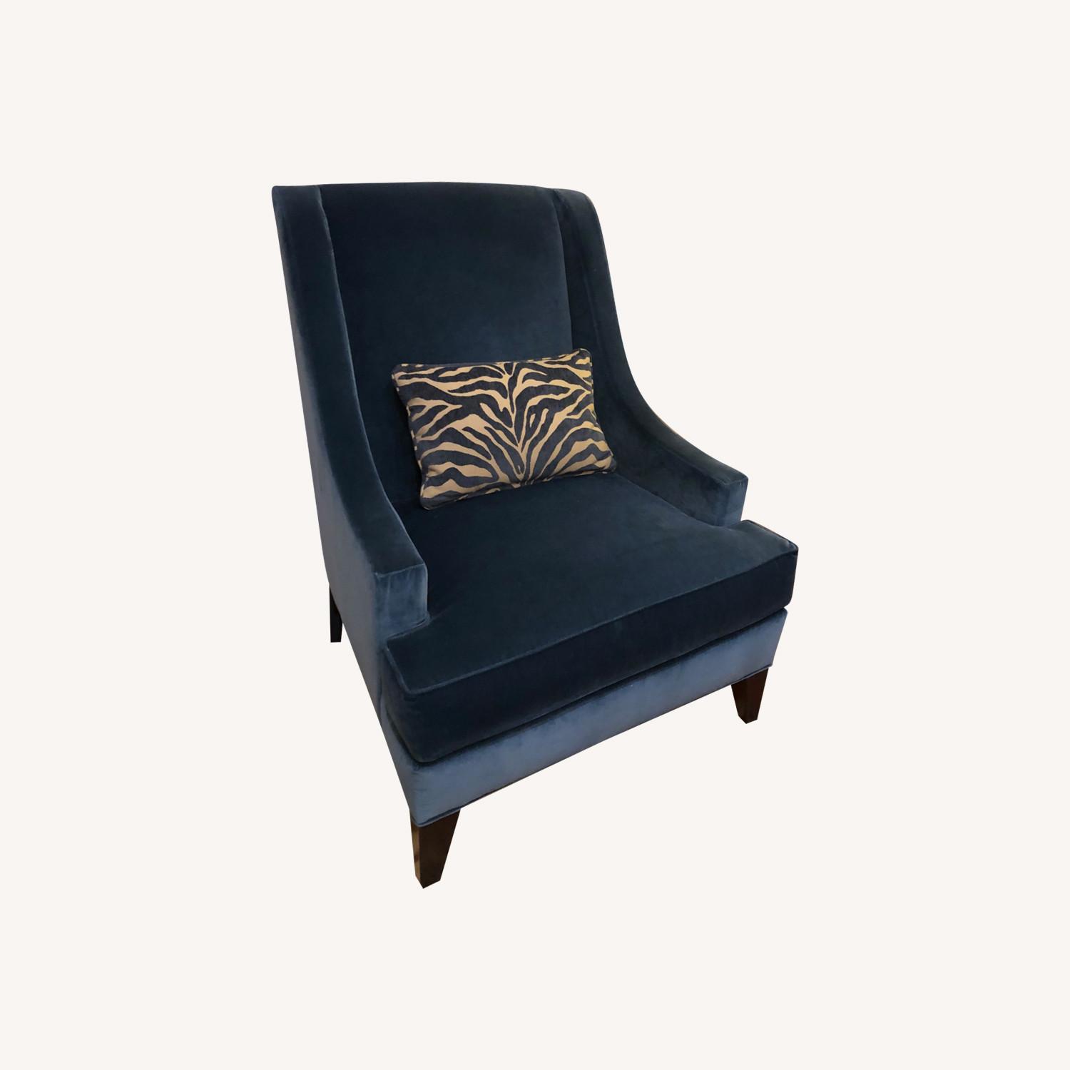Ethan Allen Blue ArmChair AptDeco