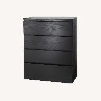 ikea black dresser malm IKEA Black Four Drawer Malm Dresser
