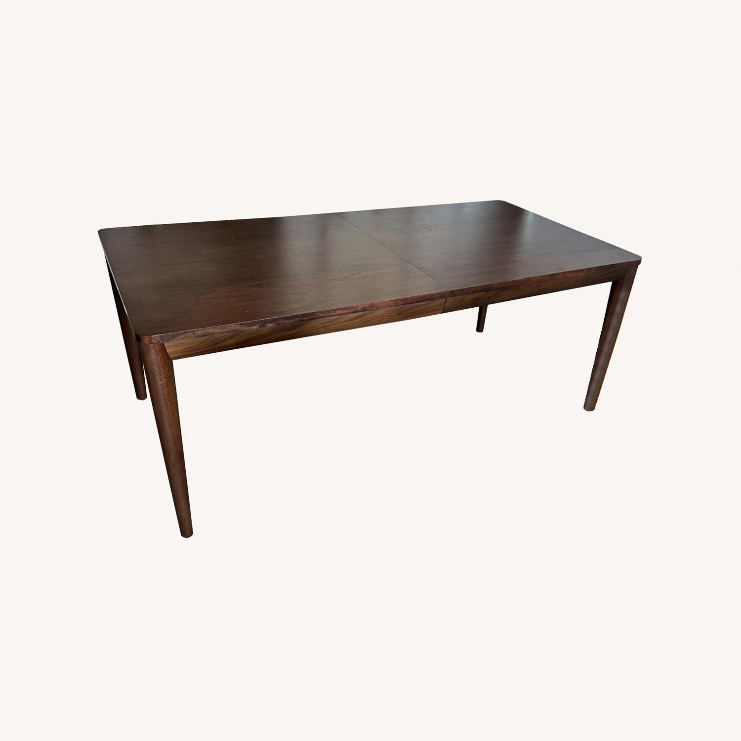 Crate & Barrel Walnut Table with Leaf - image-0