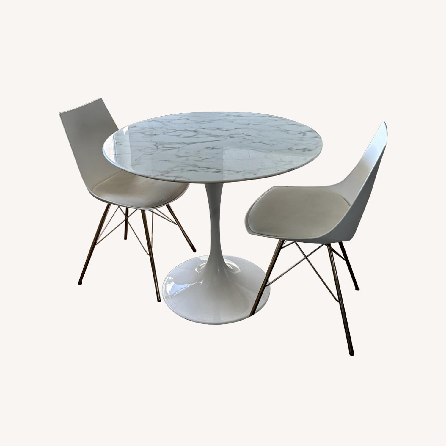 Marble Bistro Table With Chairs - image-0