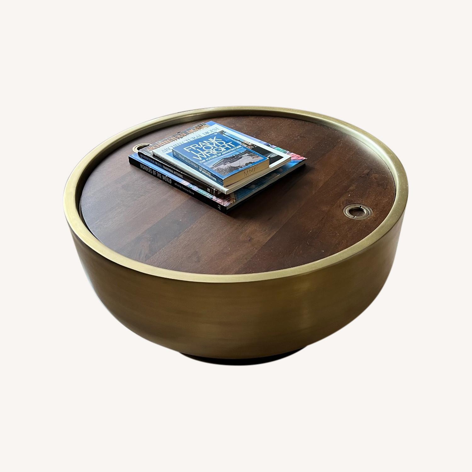 West Elm Drum Storage Coffee Table 32" - image-0