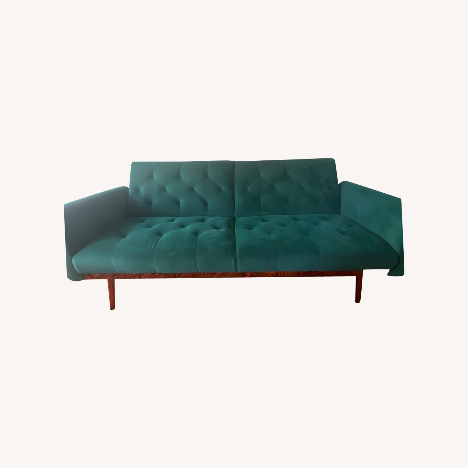 Every Quinn Green Velvet Sofa - image-0