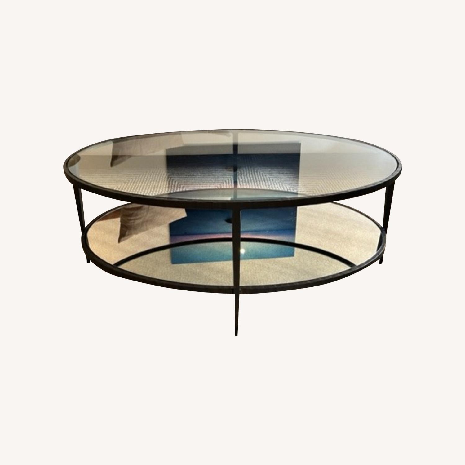 Crate and Barrell Clairemont Oval Coffee Table - image-0