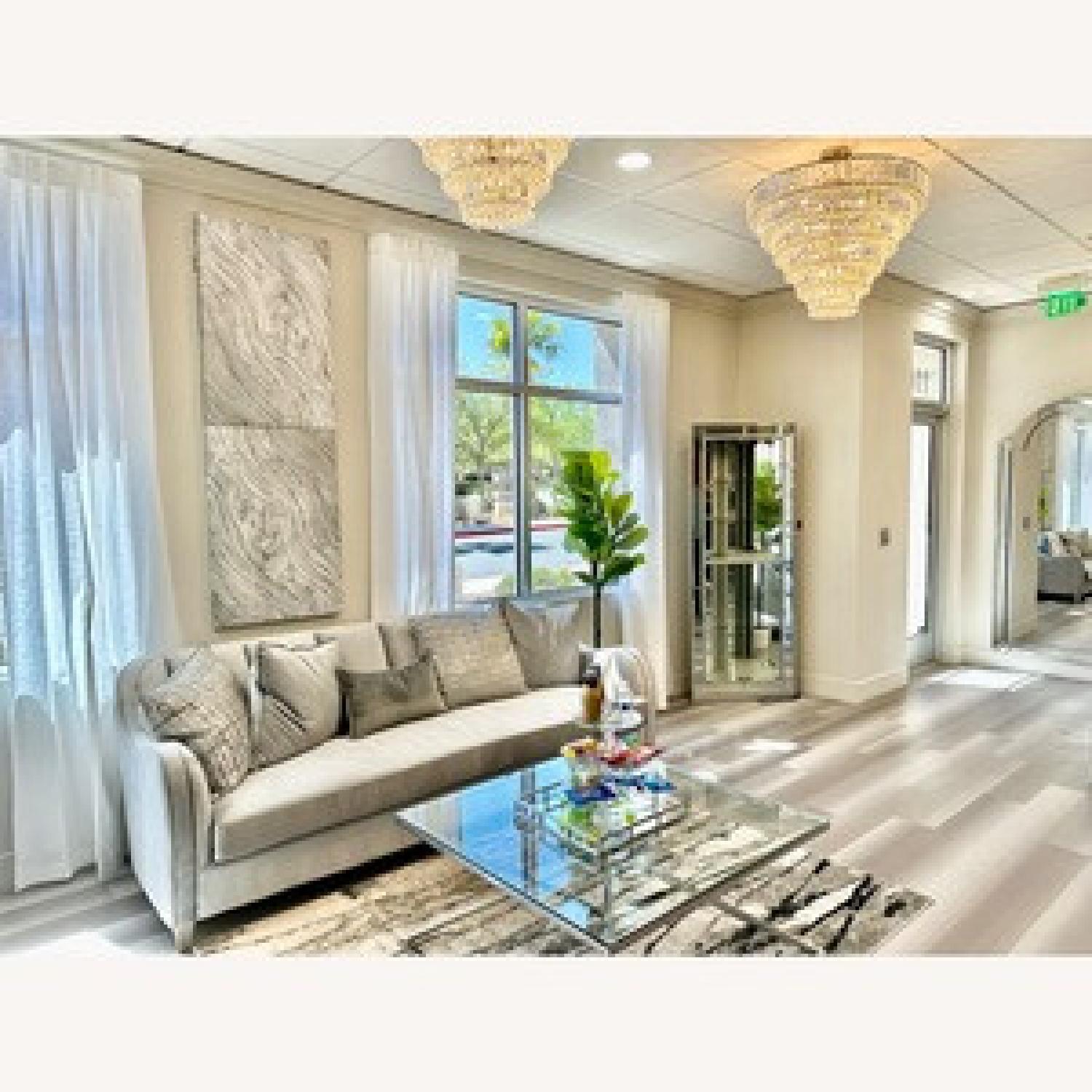 Z Gallerie Grey Couch - image-3