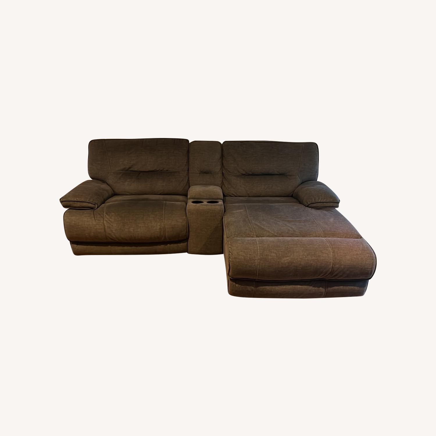 Bob's Discount Furniture Recliner Sofa with Chaise - image-0