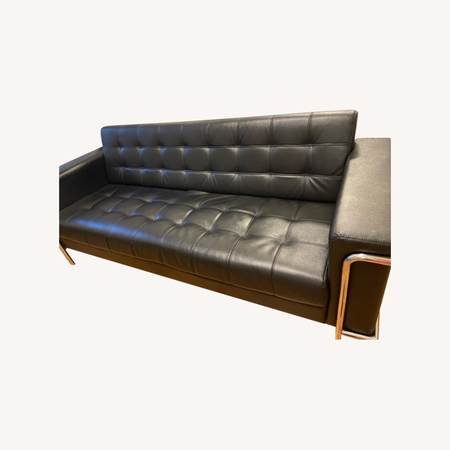 Flash Contemporary Leather Sofa - image-0