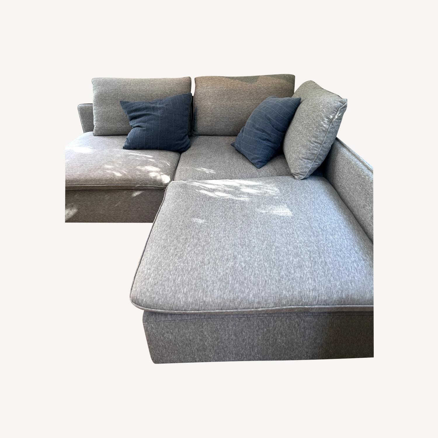 CB2 3 Pc Lumin Grey Performance Sectional - image-0
