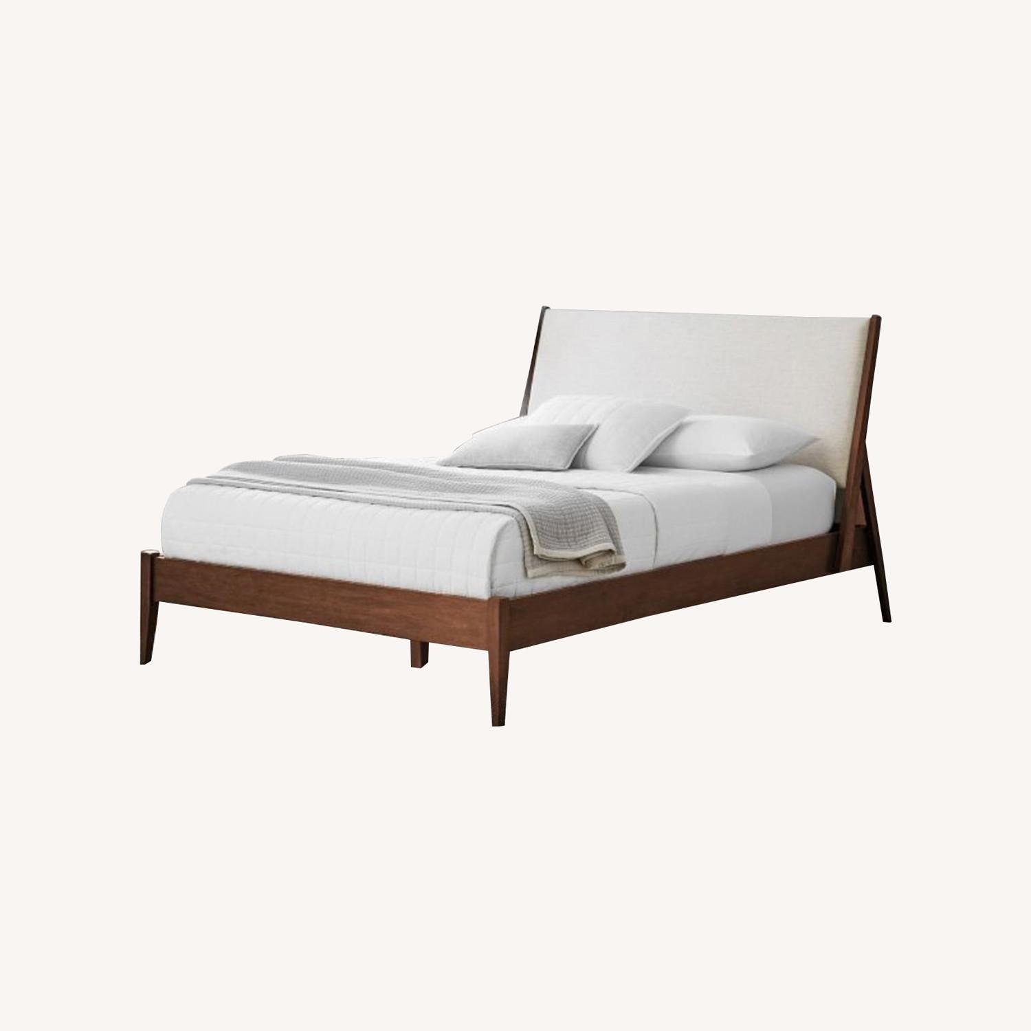 West Elm Wright Upholstered Queen Bed Frame AptDeco