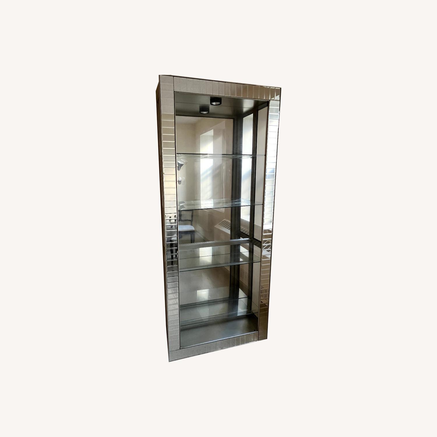 Wade Logan Art Deco Mirrored Curio Cabinet - image-0