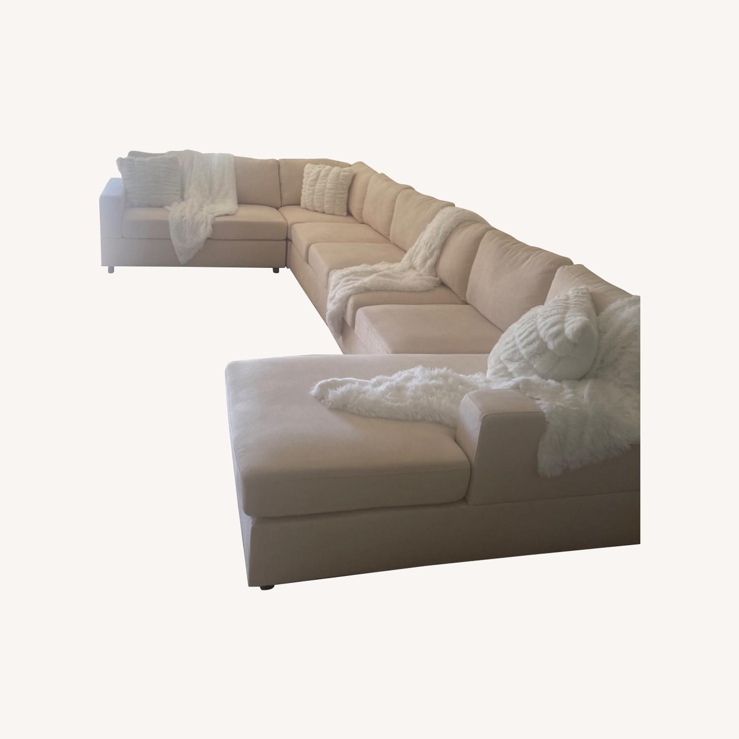 University Heights Ivory Modular Sectional - image-0