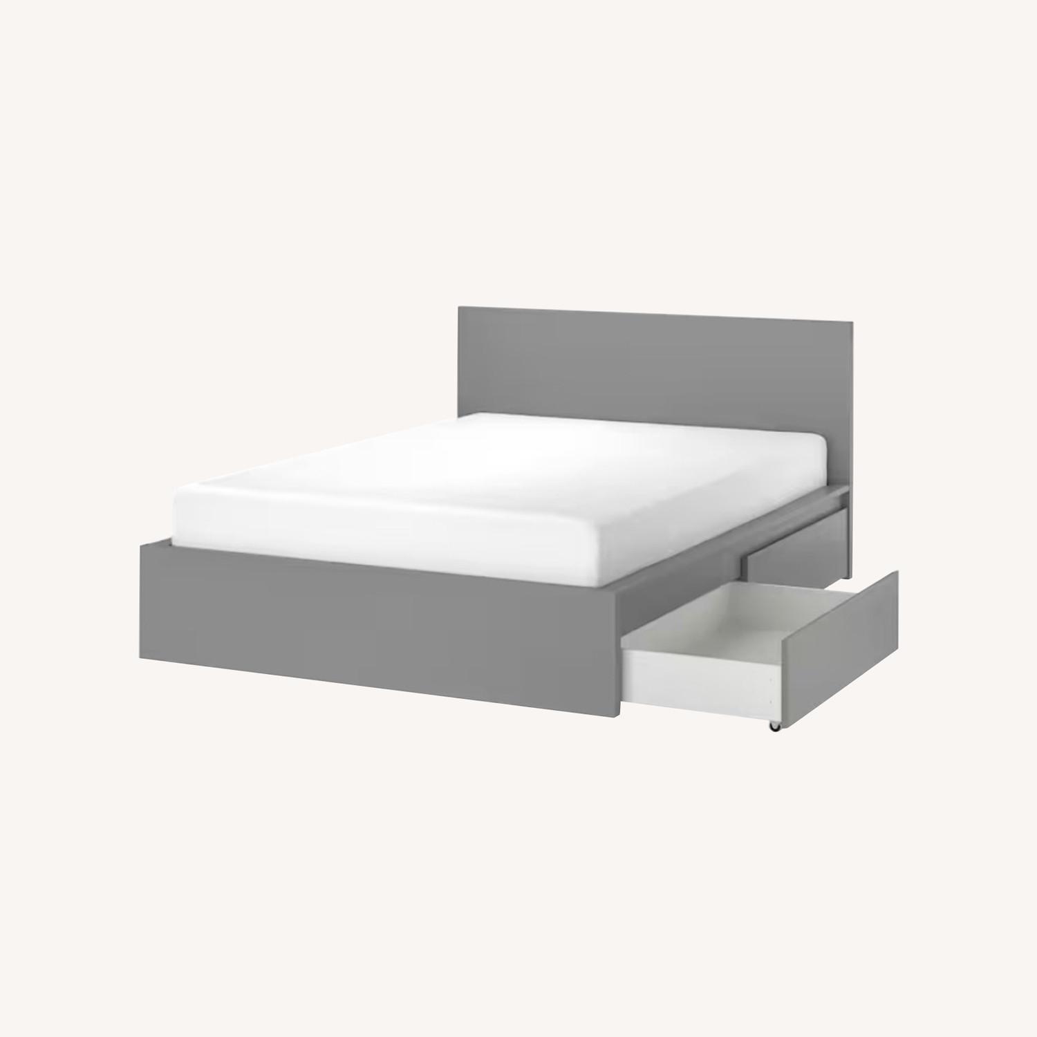 IKEA MALM Ikea Bed with 4 Under-bed Storage Drawers - image-3