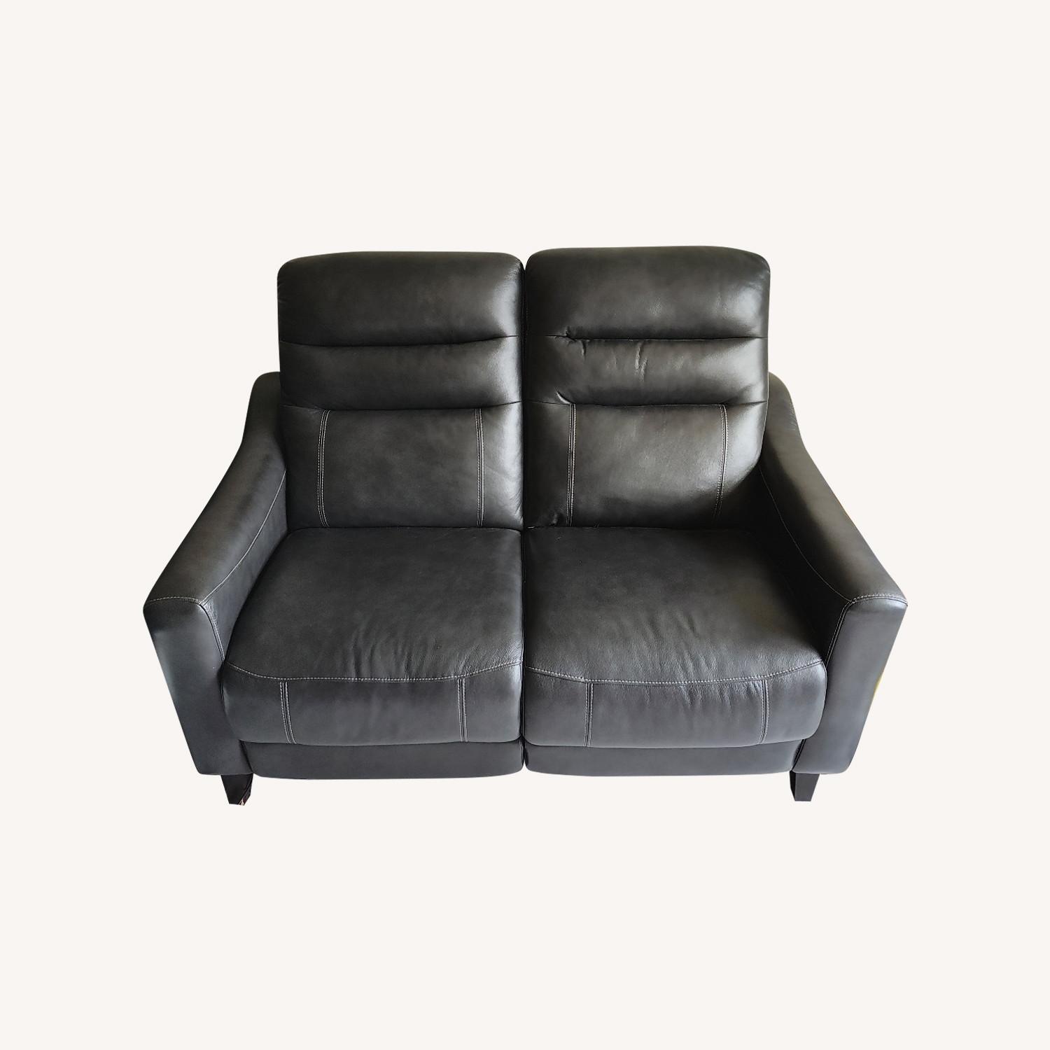 Graham Leather Power Loveseat With Power Headrest - image-0
