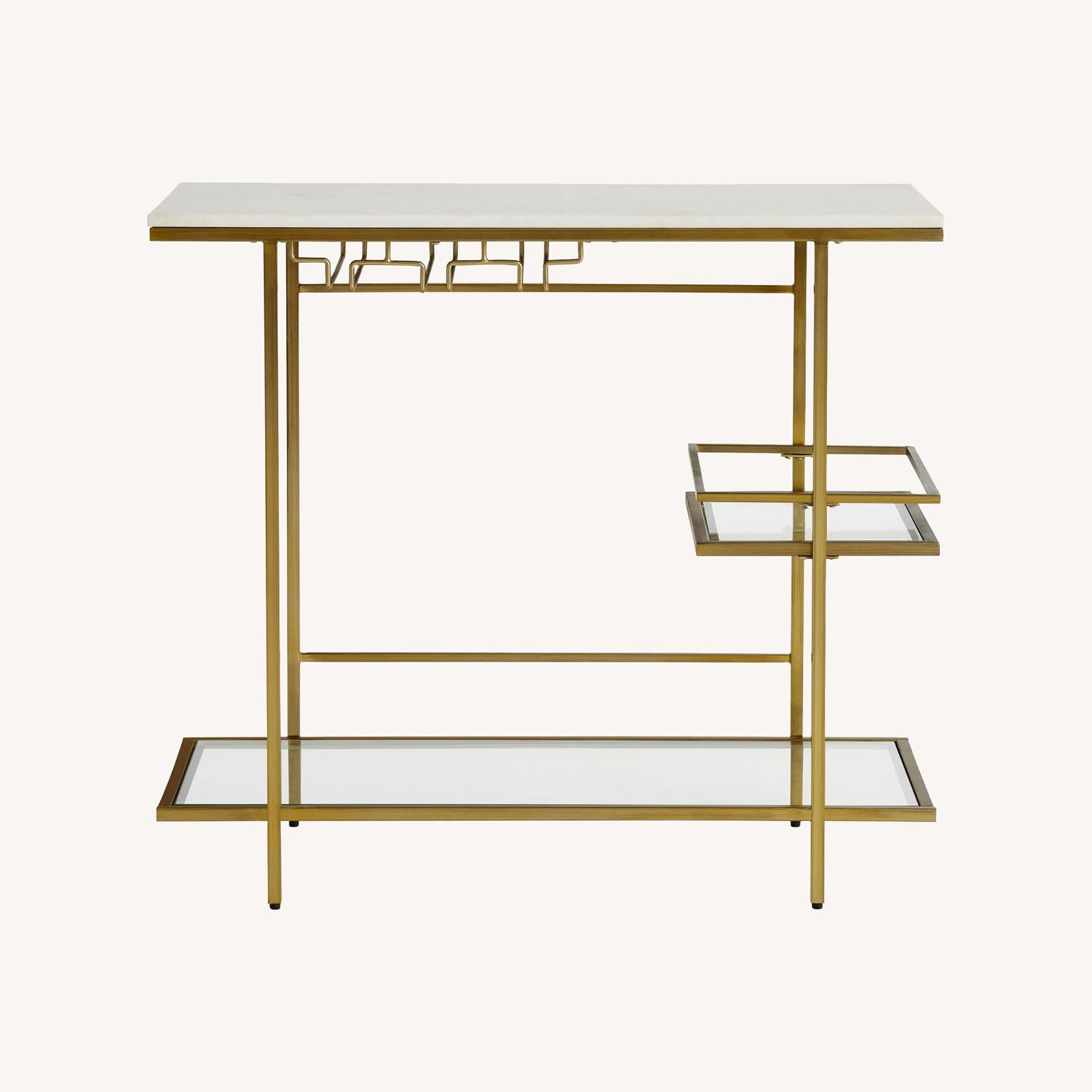 Pottery Barn Delaney Marble Bar Console AptDeco